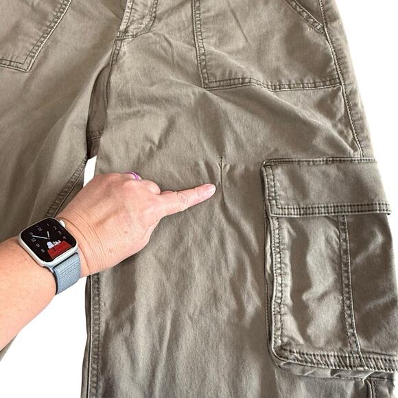 Hollister Cargo Pants Ultra High-Rise Baggy Green Womens 12R Wide Leg Grunge - Picture 12 of 13